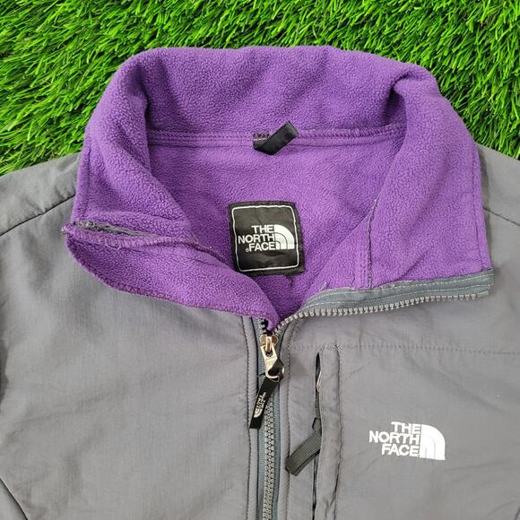 Vintage Y2K North-Face Fleece Jacket Womens S/M 18x25 Purple TNF - Picture 15 of 16